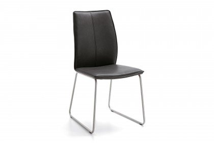 Capri von Niehoff Sitzmöbel - Stuhl Vintage-Leder in Carbon