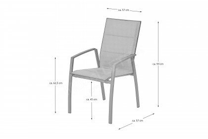 Argentina II hoch von SIT Mobilia - Gartenstuhl in Eisengrau