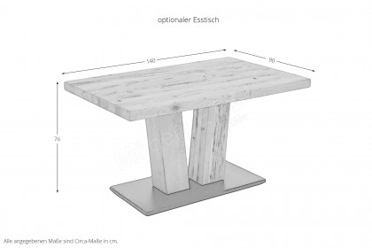 Alexa von Niehoff - Einzelbank Balkeneiche natur/ stone