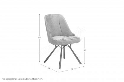 Eefje von HABUFA - Stuhl taupe/ Metall schwarz