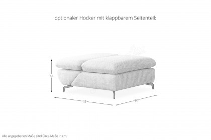15278 Taoo von Willi Schillig - Ecksofa Variante links stein