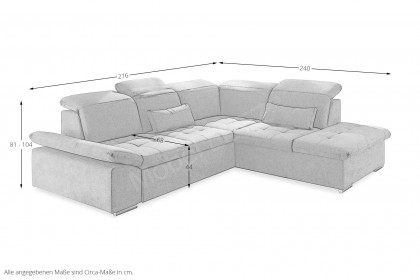 Wayne von ED-Lifestyle - Polstersofa rechts anthrazit