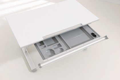 Diego 130 GT von Paidi - Schreibtisch mit geteilter Platte weiß