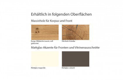 Solento von Wöstmann - Wohnwand K0103 Eiche/ Glas magnolie
