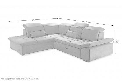 Wayne von ED-Lifestyle - Polstersofa links anthrazit