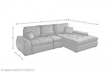 Anton-LE18 von AZ Iwaniccy - Ecksofa schlamm