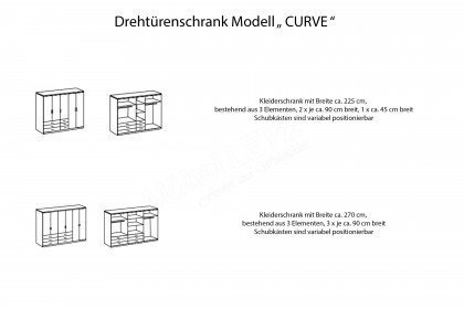 Danzig von Wimex - Drehtürenschrank mit Schubkästen