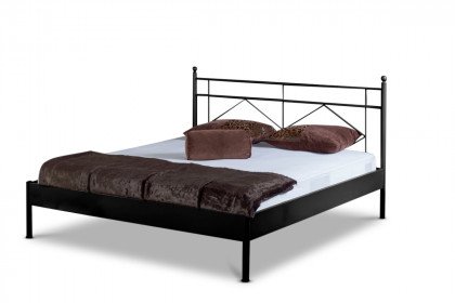 Celina 1023 von BED BOX - Bett schwarz aus Metall 120 x 200 cm