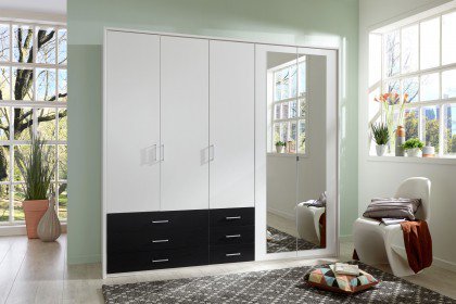 Danzig von Wimex - Kleiderschrank in Weiß mit Absetzung