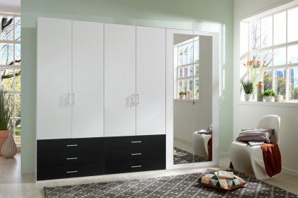 Danzig von Wimex - Kleiderschrank in Weiß mit Absetzung