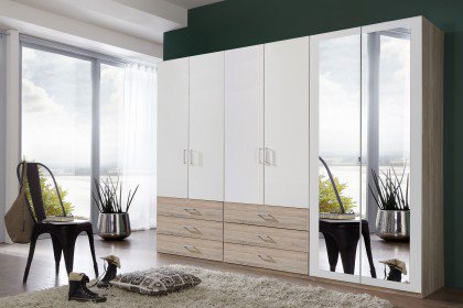 Danzig von Wimex - Kleiderschrank in Weiß mit Absetzung