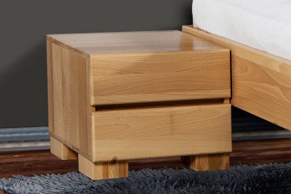 Premium von BED BOX - Holzbett Buche weiß