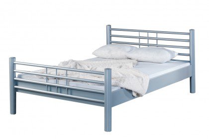 Mona 1012 von BED BOX - silberfarbenes Bett aus Metall