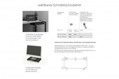 Techno von Röhr-Bush - höhenverstellbarer Schreibtisch Ahorn