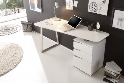 TORI von MCA - Schreibtisch mit Container weiß