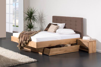 natura fano von Modular - Bett mit Polsterkopfteil