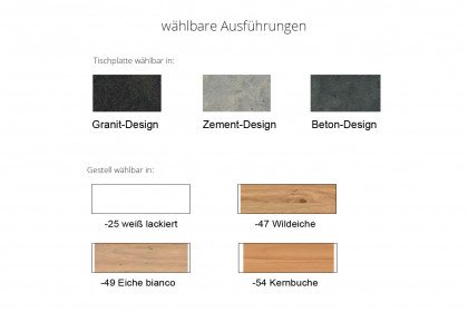 Montana von Niehoff - Tisch Granit-Design/ Eiche bianco