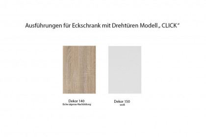 Click-sleeping von Wimex - Eckschrank in Weiß mit Wäscheeinteilung