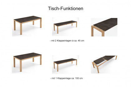Montana von Niehoff - Tisch Beton-Design/ weiß lackiert