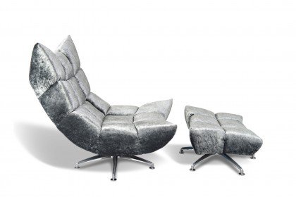 Hangout von Bretz - Dreh-Wipp-Sessel silberschimmer