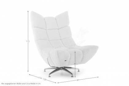 Hangout von Bretz - Dreh-Wipp-Sessel silberschimmer