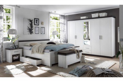 Siena von IMV Steinheim - Schlafzimmer-Set in Pinie Weiß