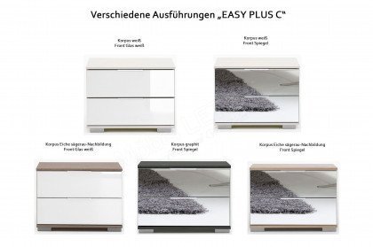 Easy Plus von Wimex - Nachtkommode weiß mit Spiegelfront