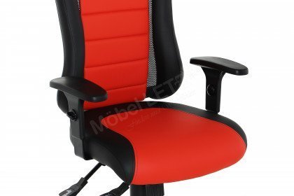 Sitness RS von Topstar - Drehstuhl mit schwarz/-rotem Bezug