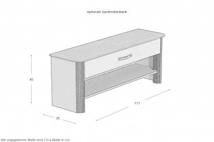 Melodie von ArredoKit - Garderobe Glas weiß, 2-teilig