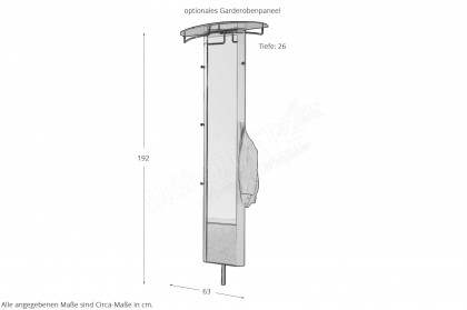 Melodie von ArredoKit - Garderobe Glas weiß
