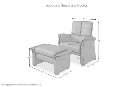 6001 von Himolla - Polstergarnitur anthrazit