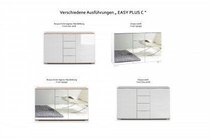 Easy Plus von Wimex - Schlafzimmerkommode groß mit Glasauflage