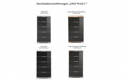 Easy Plus von Wimex - Schubkastenkommode mit grauer Glasauflage