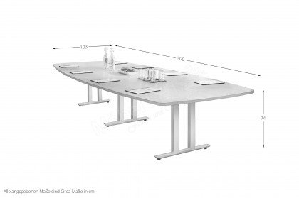 Techno von Röhr-Bush - Konferenztisch für 10 bis 16 Personen