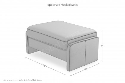 Multi 2.0 von Carina - Ledersofa Variante links chocolate