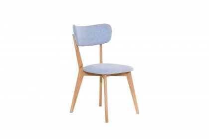 Noci 1 von Standard Furniture - Stuhl hellblau/ Kernbuche