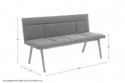 Arona von Standard Furniture - Bank in Grau/ Eiche bianco