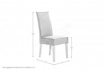 Kinston von Standard Furniture - Stuhl in Nougat mit Holzgestell