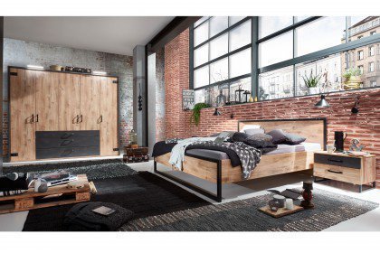 Detroit von Wimex - Schlafzimmer-Set im Industrie Stil