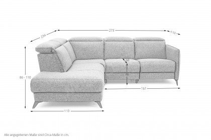 Hammington von Vilmers - Ecksofa links stone