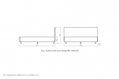 Metro-System von Dico - Polsterbett 822.00 braun