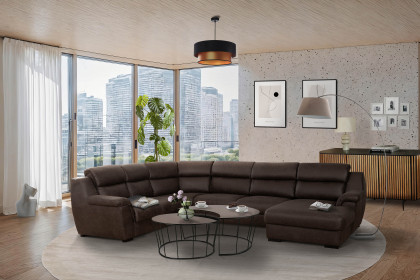 Danny von Grant Factory - Wohnlandschaft links dunkelbraun