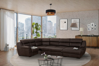 Danny von Grant Factory - Wohnlandschaft links dunkelbraun