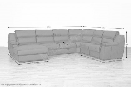 Danny von Grant Factory - Wohnlandschaft rechts dunkelbraun