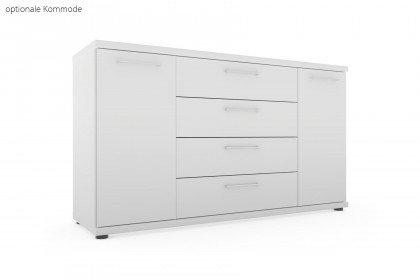 Bern von Wiemann - Bett weiß mit Polsterkopfteil