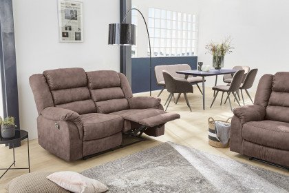 Cleveland von Pro.Com - Sofa 2-sitzig grau-braun