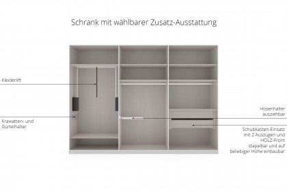 Bern von Wiemann - Schrank 6-türig weiß - Spiegel