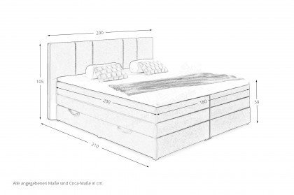 Hollywood-BX1090 von Sun Garden - Boxspringbett schwarz mit Bettkasten