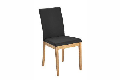 Oviedo von Schösswender - Stuhl in Wildeiche & Leder schwarz