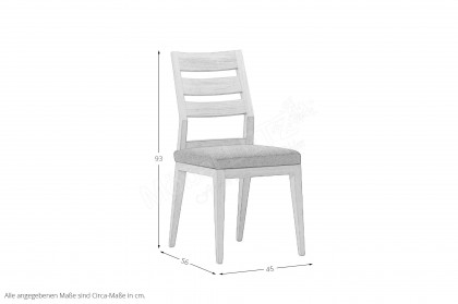 Alina von Dudinger - Stuhl aus Eiche geölt/ Wollfilz grau